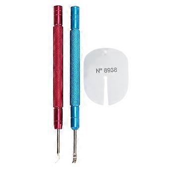 2Pcs Hands Remover Alloy Steel Non Slip Handle Watch Needle Lever Repair Tool with Pad for Watchmakers