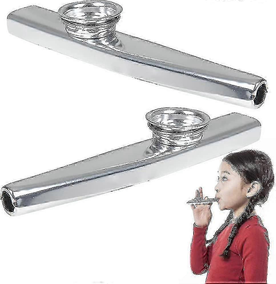 Metal Kazoo للأطفال الكبار - لعبة طنين مكونة من 3 عبوات مثالية لتعليم الموسيقى
