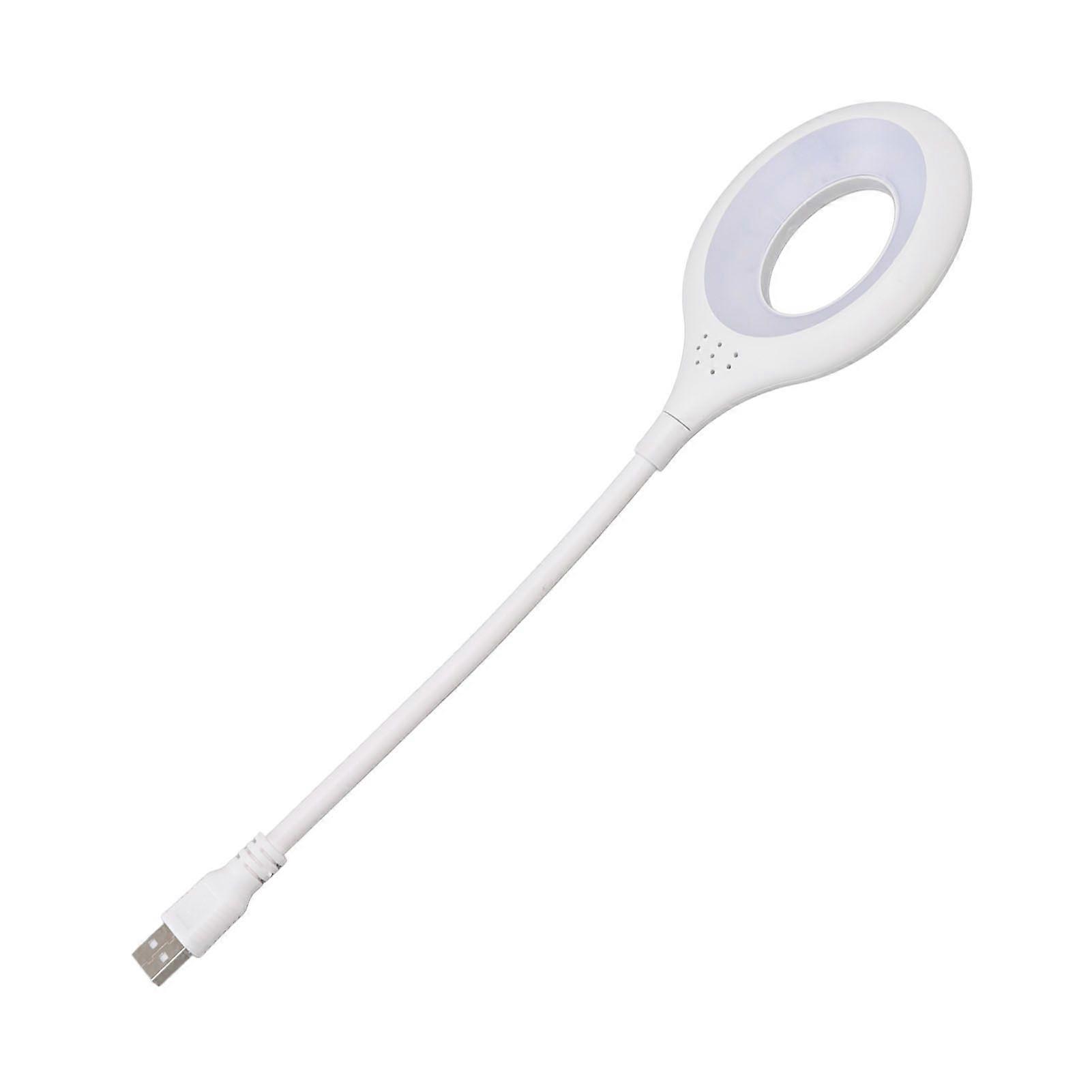 USB Reading Lamp Eye Protection White Light Plug and Play Flexible Gooseneck LED Light Lamp for Laptop Notebook