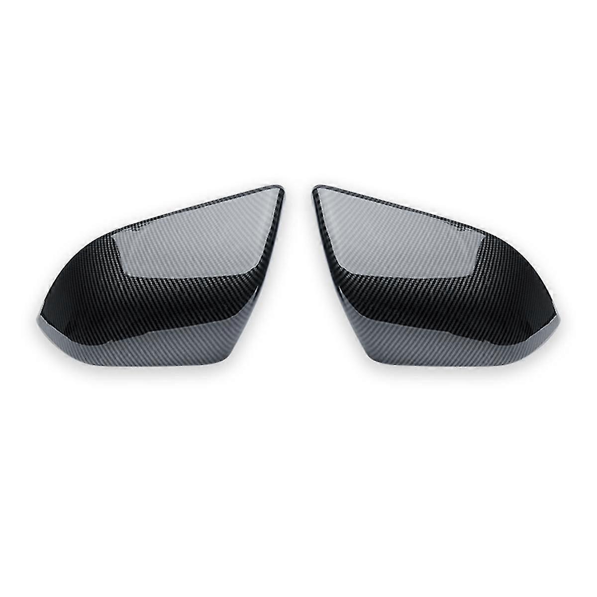For Model Y Model 3 Side Door Mirror Caps Side Mirror Caps Reverse Mirror Caps,Glossy Carbon Fiber