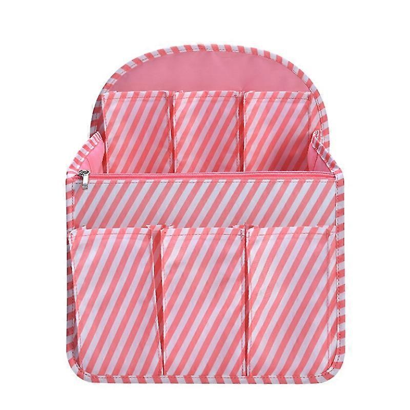 Schoolbag Separation Organizer Storage Bag Computer Backpack Liner Bag, Color: Large Pink Stripe