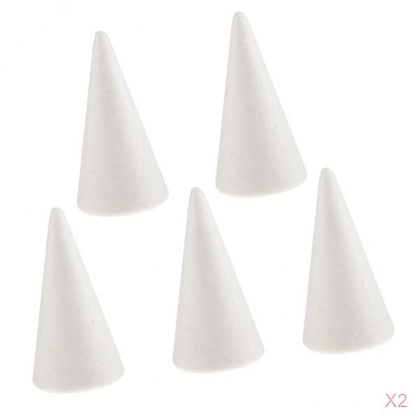 White Cone Shape Christmas Tree Polystyrene Foam Materials for Kids