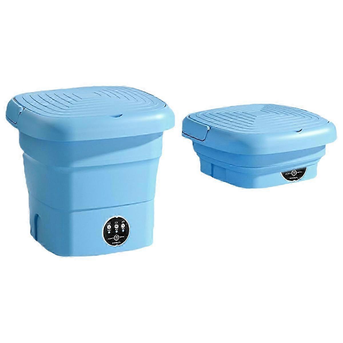 Dormitory Portable Mini Washing Machine Folding Washing Machine Portable Household Small Washing Machine EU Plug