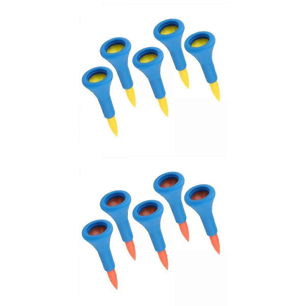 10 Pack Convenient Rubber Golf Tees 2" Tall Golf Mat