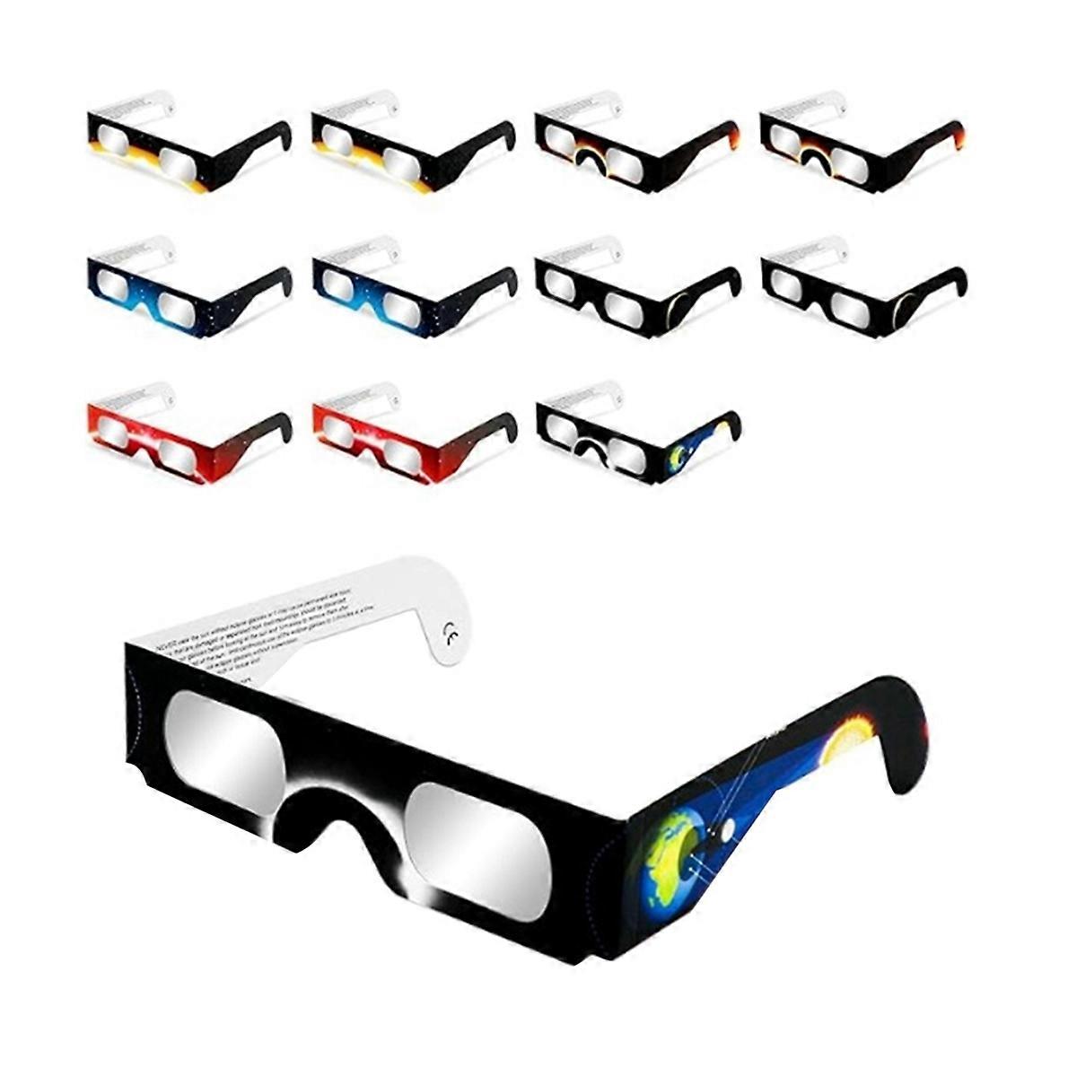 12PCS Glasses HD Film, Observation Glasses Crisp Solar Image