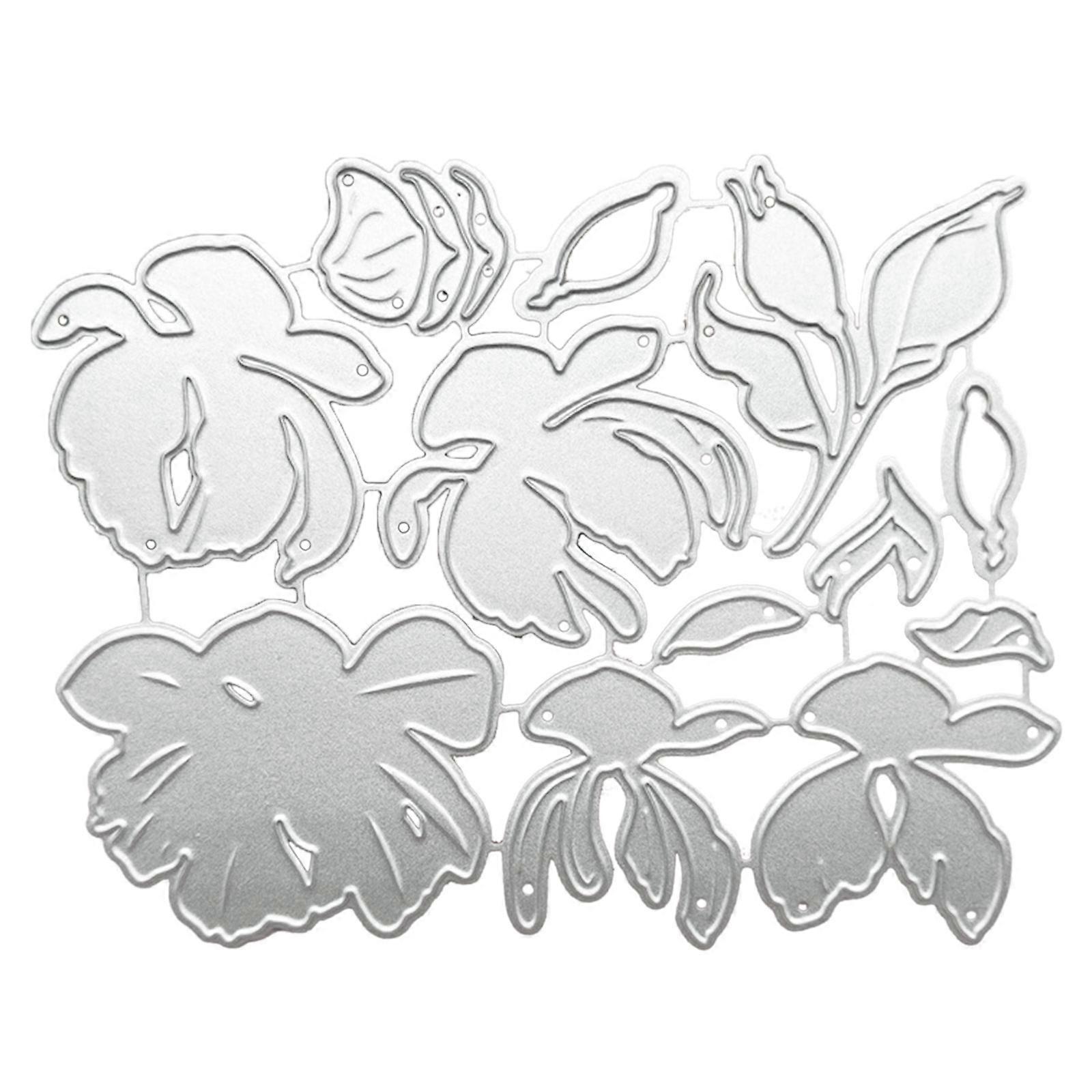 blomma träd blad prägling kniv form metall skärform prägling för gör-det-själv scrapbooking korttillverkning, papper hantverk