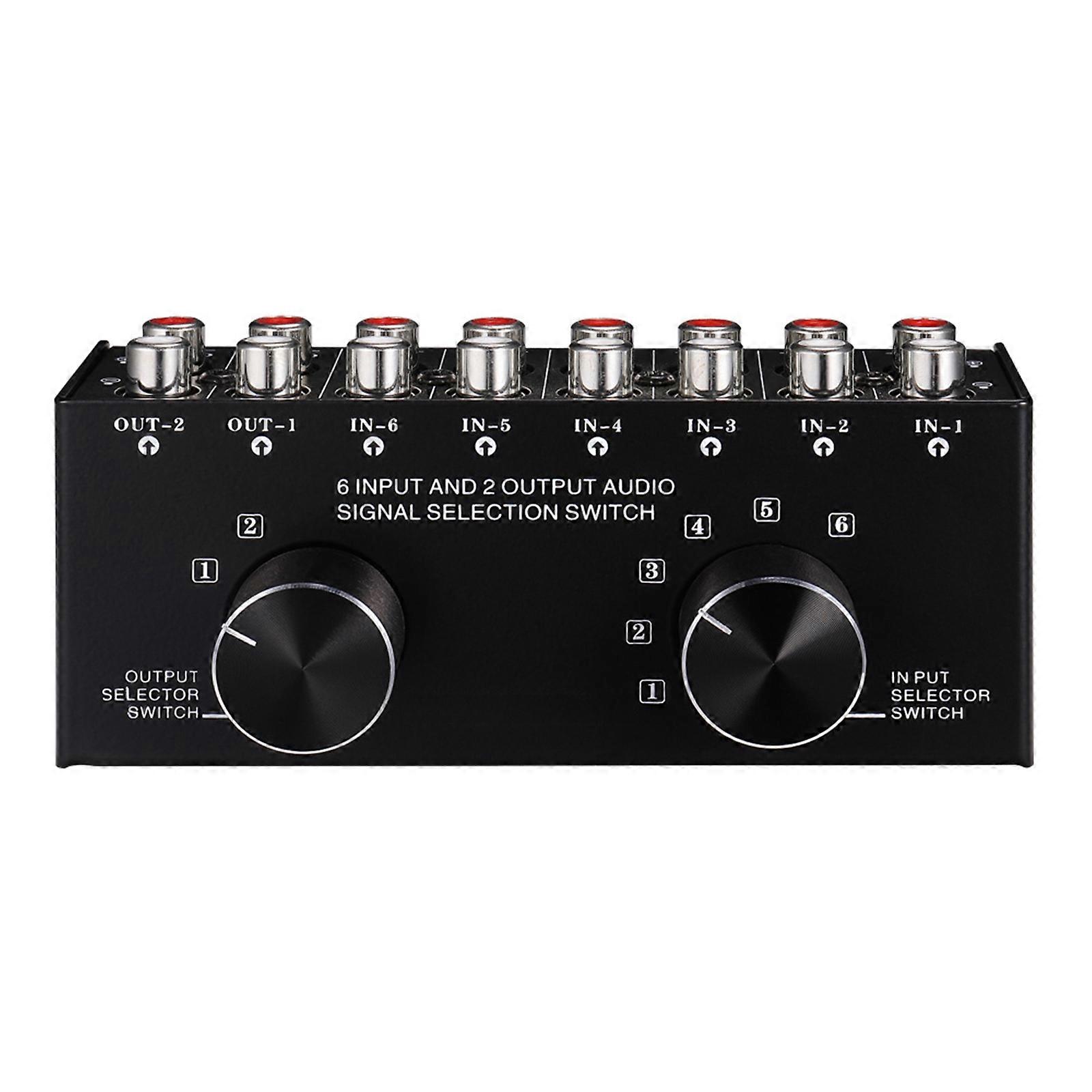 Multiple Inputs Output Sound Source Signal Selection Switcher Bidirectional Switching with 6 Input 2 Output without Loss