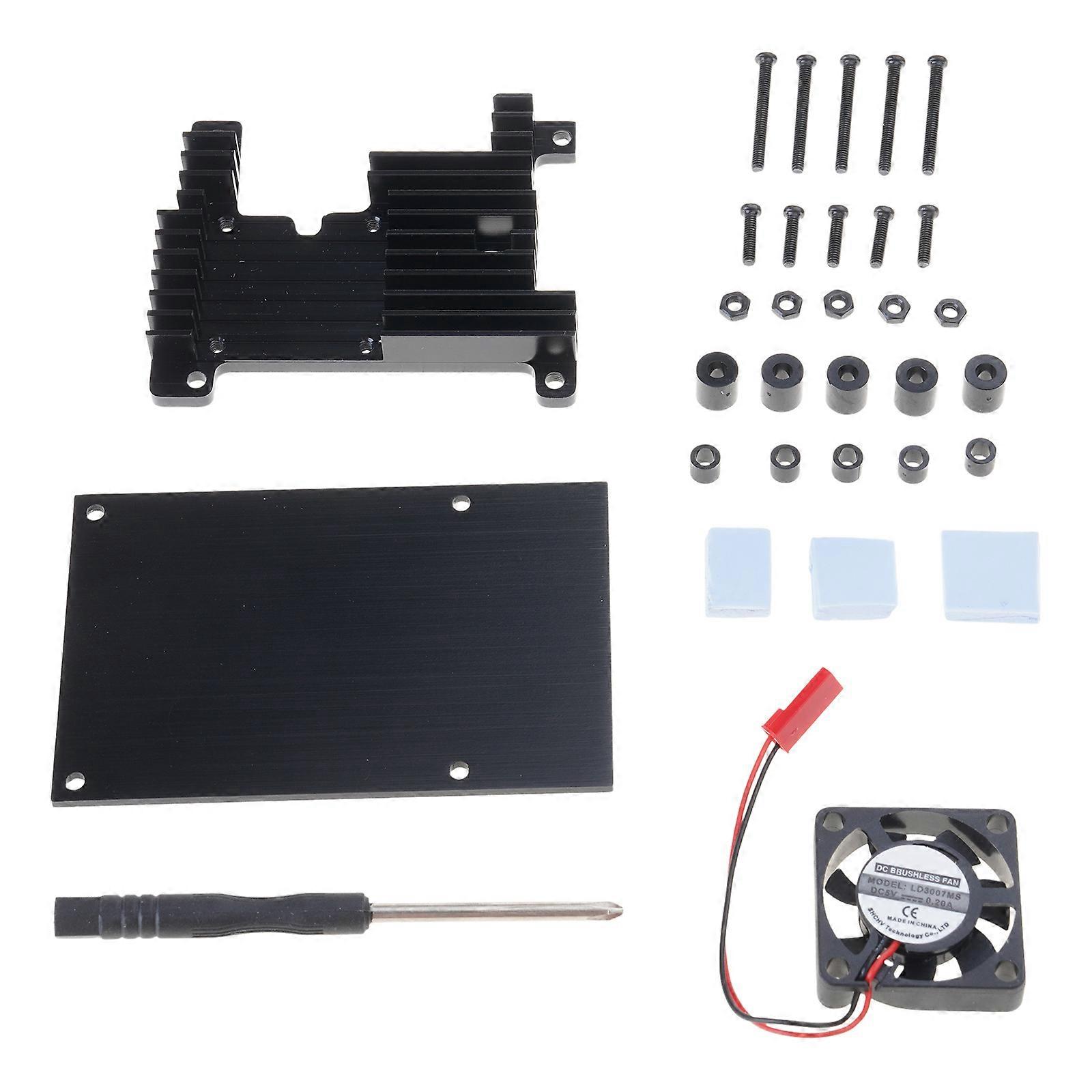 Heatsink Case For Orange Pi 3B Aluminum Enclosure Box with Reliable Cooling Fan for DIY Projects and Embedded Designs
