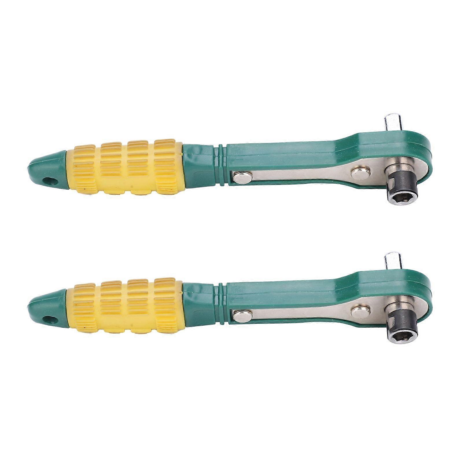 Clé à cliquet 1/4 jaune-vert de haute qualité (vendue par paquet de 2)