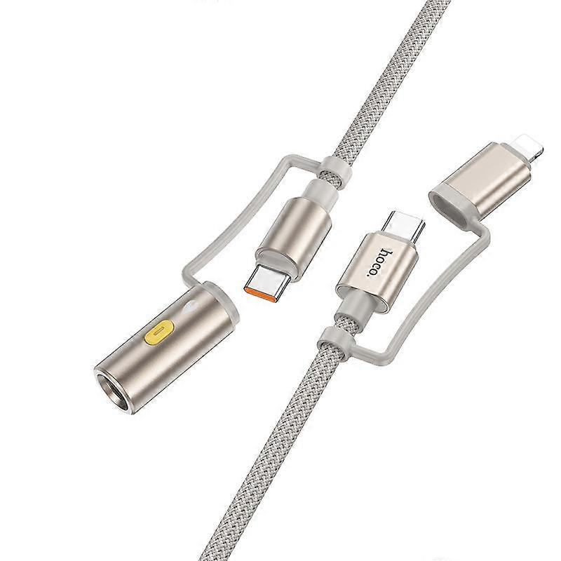 hoco U138 3A Type-C / 8 Pin to Type-C / Cigarette Lighter 4 in 1 Charging Data Cable, Length: 1.2m