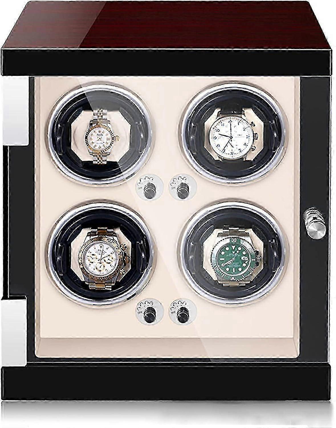 Automatic Winder With Led Light, Smart Vertical Watch Shaker, Anti-magnetic Design, Automatic Stop W