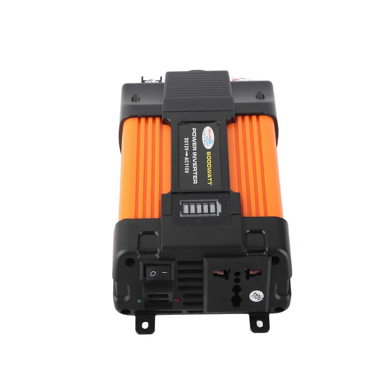 Car Power Inverter AC Converter with LED Digital Display Modified Sine Wave Inverter with Universal Socket USB Charging Port On-Off Switch for Comput