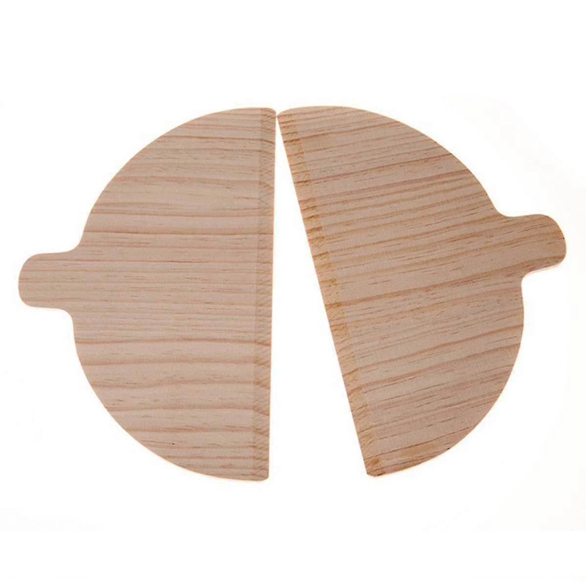 Pizza Shovel Semicircular Baking Tool for Portable Oven - Solid Wood Pizza Board
