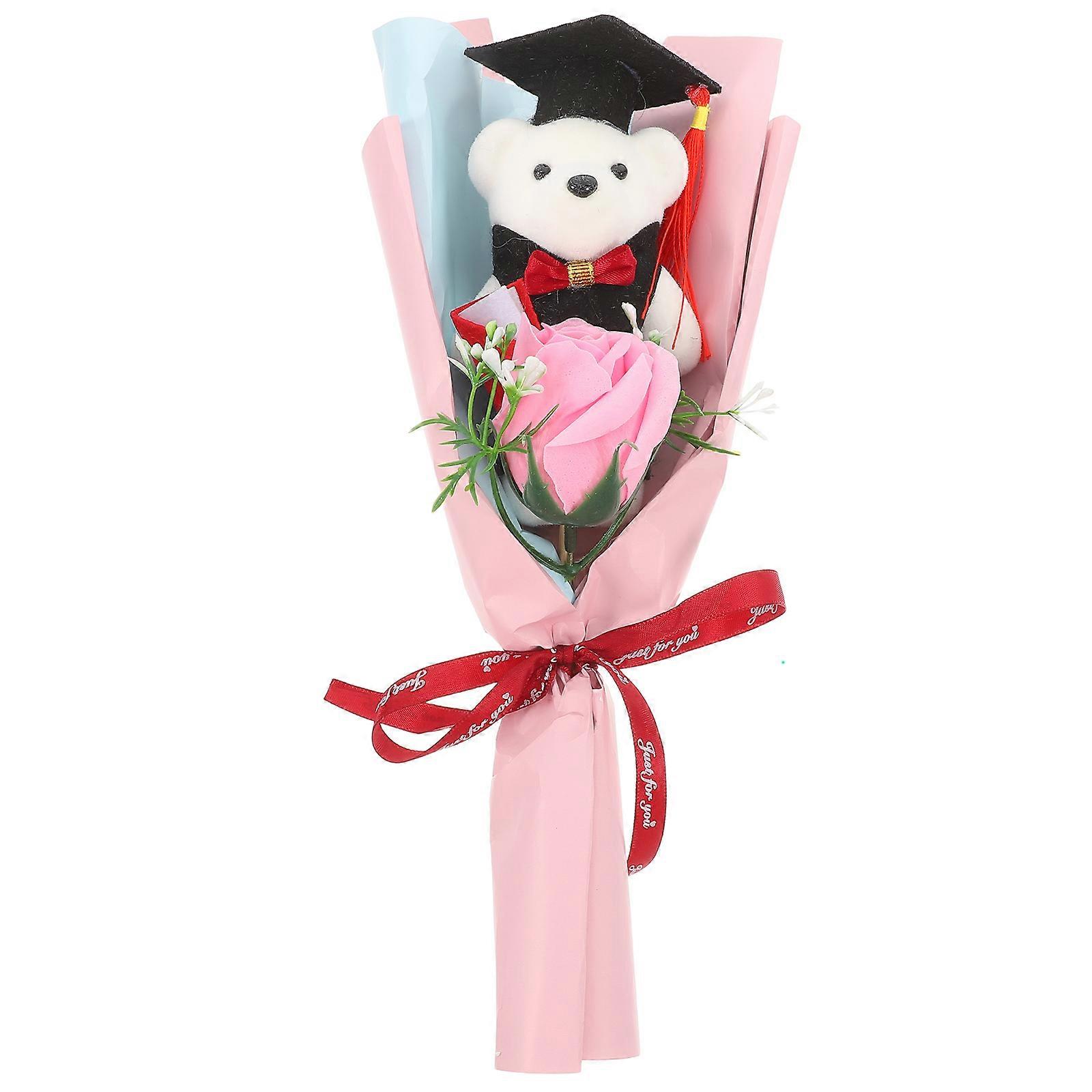 Stylish Graduation Bear Bouquet, Craftsmanship for Memories