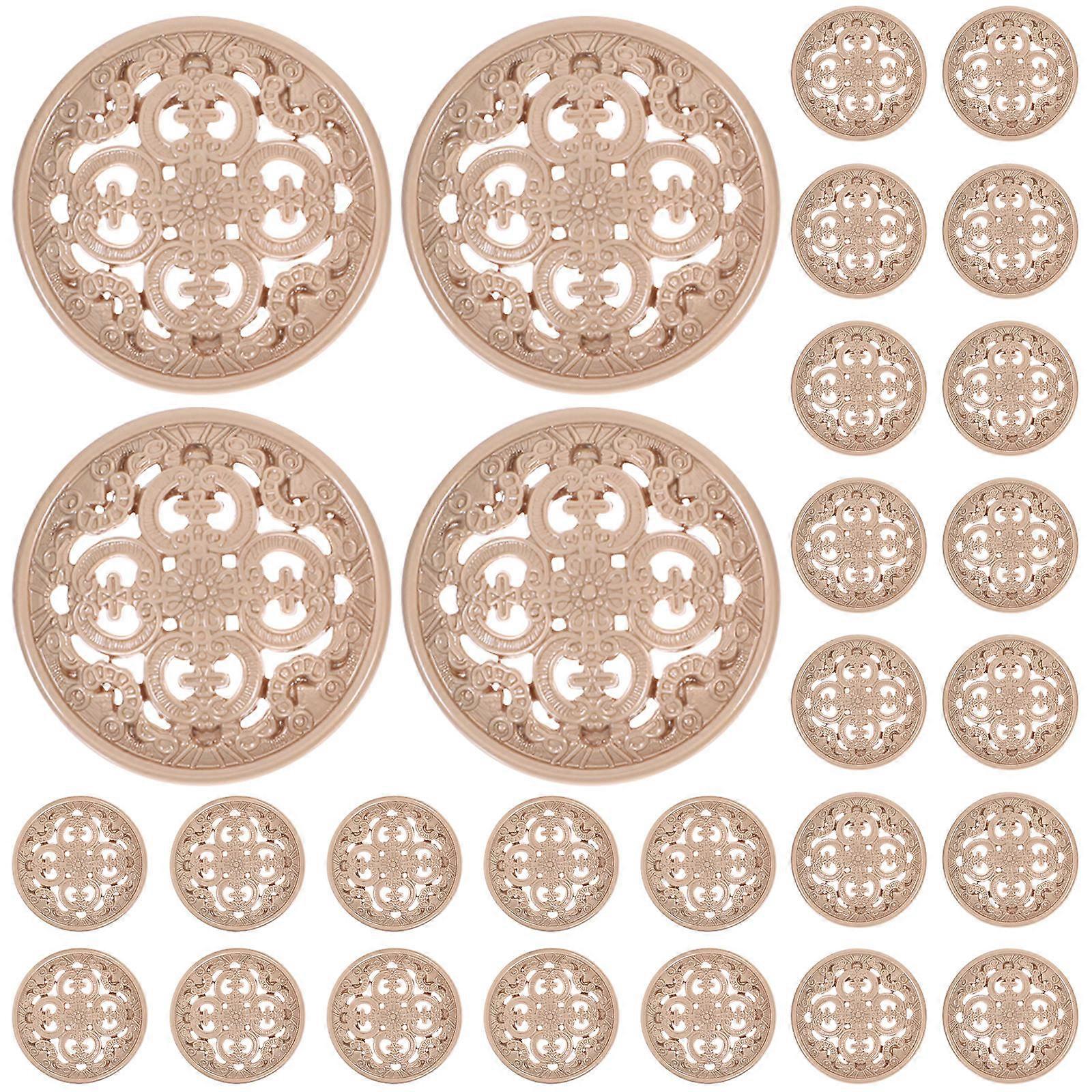 Stylish Metal Buttons Golden Round Diy Sewing Tools For Hats Jeans Down Jackets 23mm 30Pcs