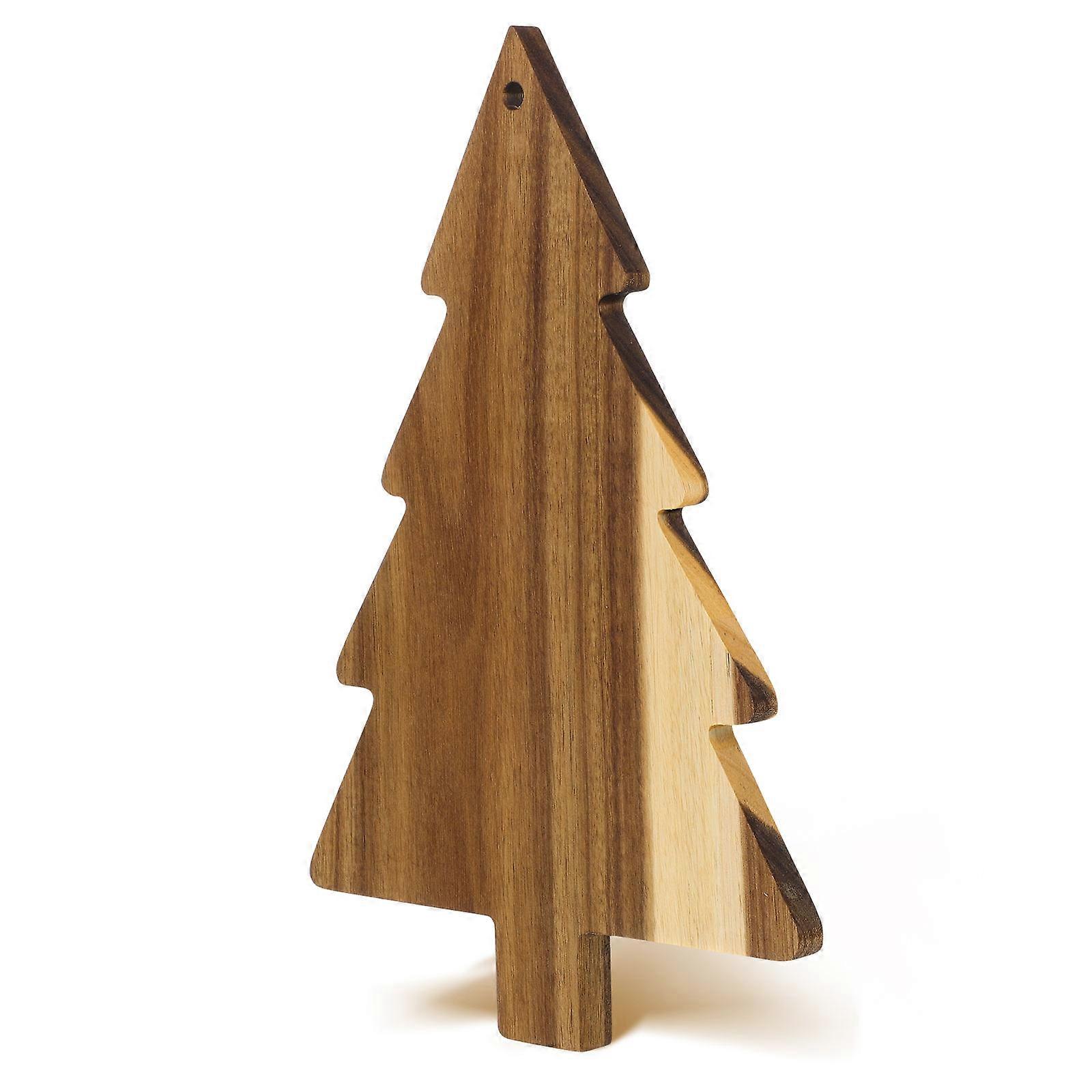 Christmas Tree Wooden Cutting Board Multi Functional Charcuterie Serving Tray for Bread Cheese Sushi Natural Food Safe Wood Restaurant Party Use