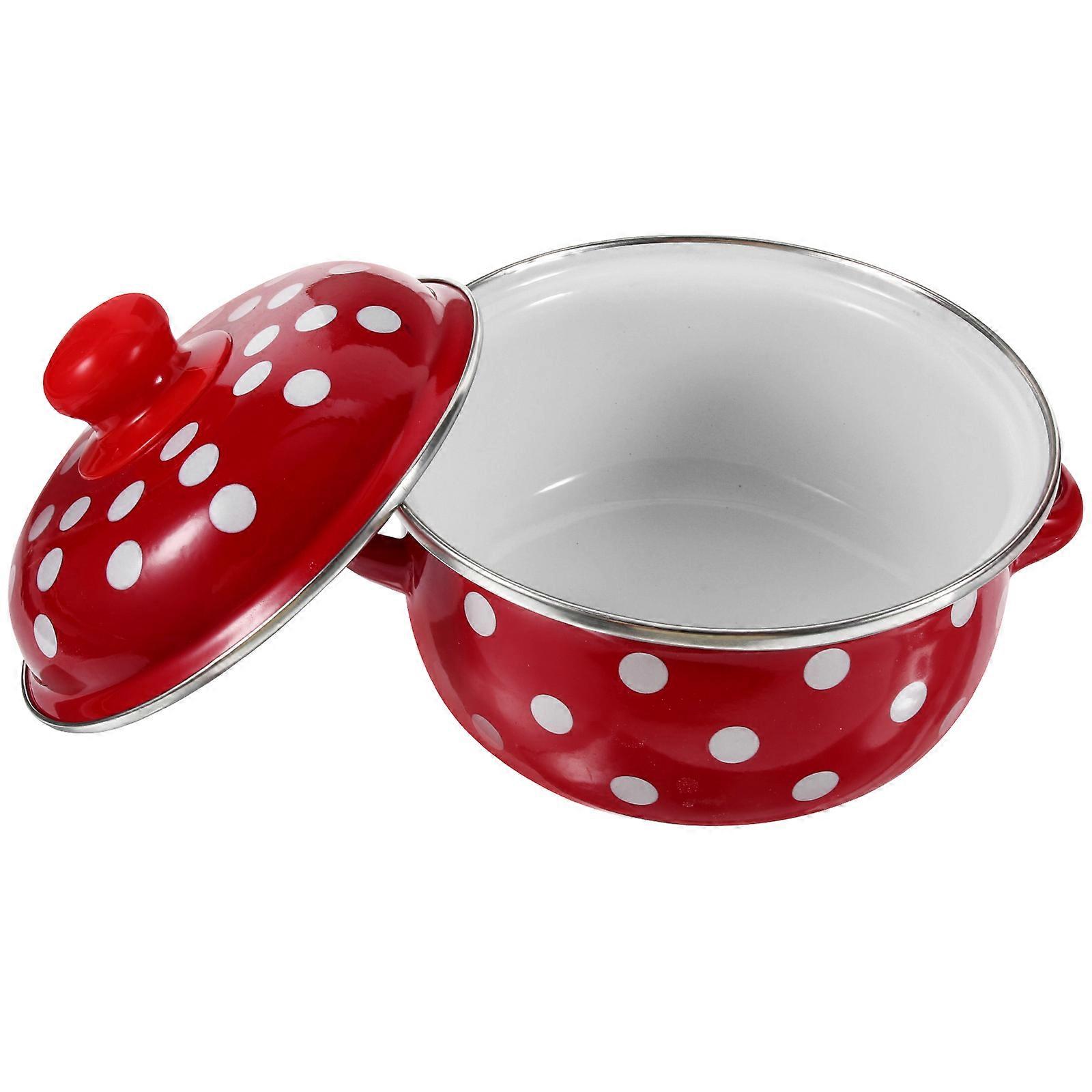 Enamel Stew Pan, Heat-Storing Cookware Perfect for Slow Cooking Meals