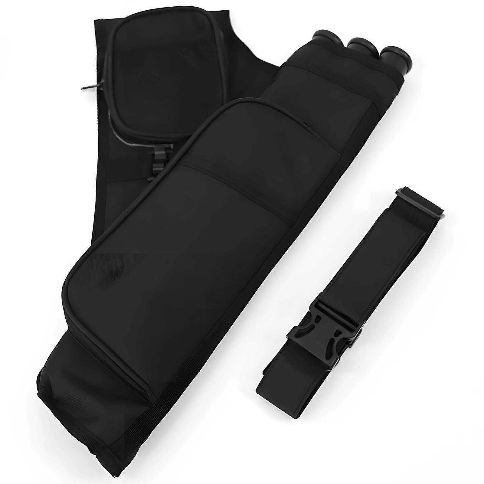 Right Handed Archery Quiver Three Arrow Tubes Nylon Oxford Cloth Stores 12 to 16 Arrows Ideal for Compound Recurve Bows