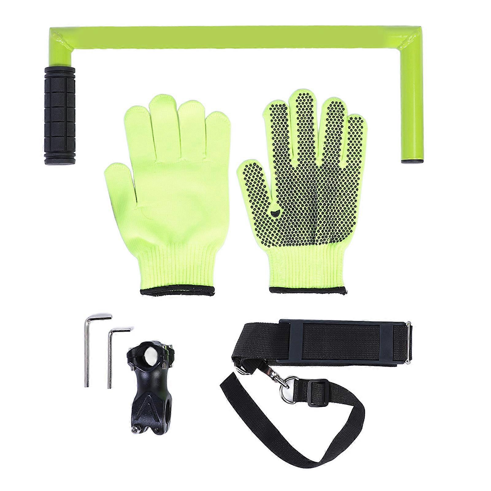 Weed Grip String with Trimmer Shoulder Harness Ergonomic Weeder Handle Extension for Garden Lawn Roadside