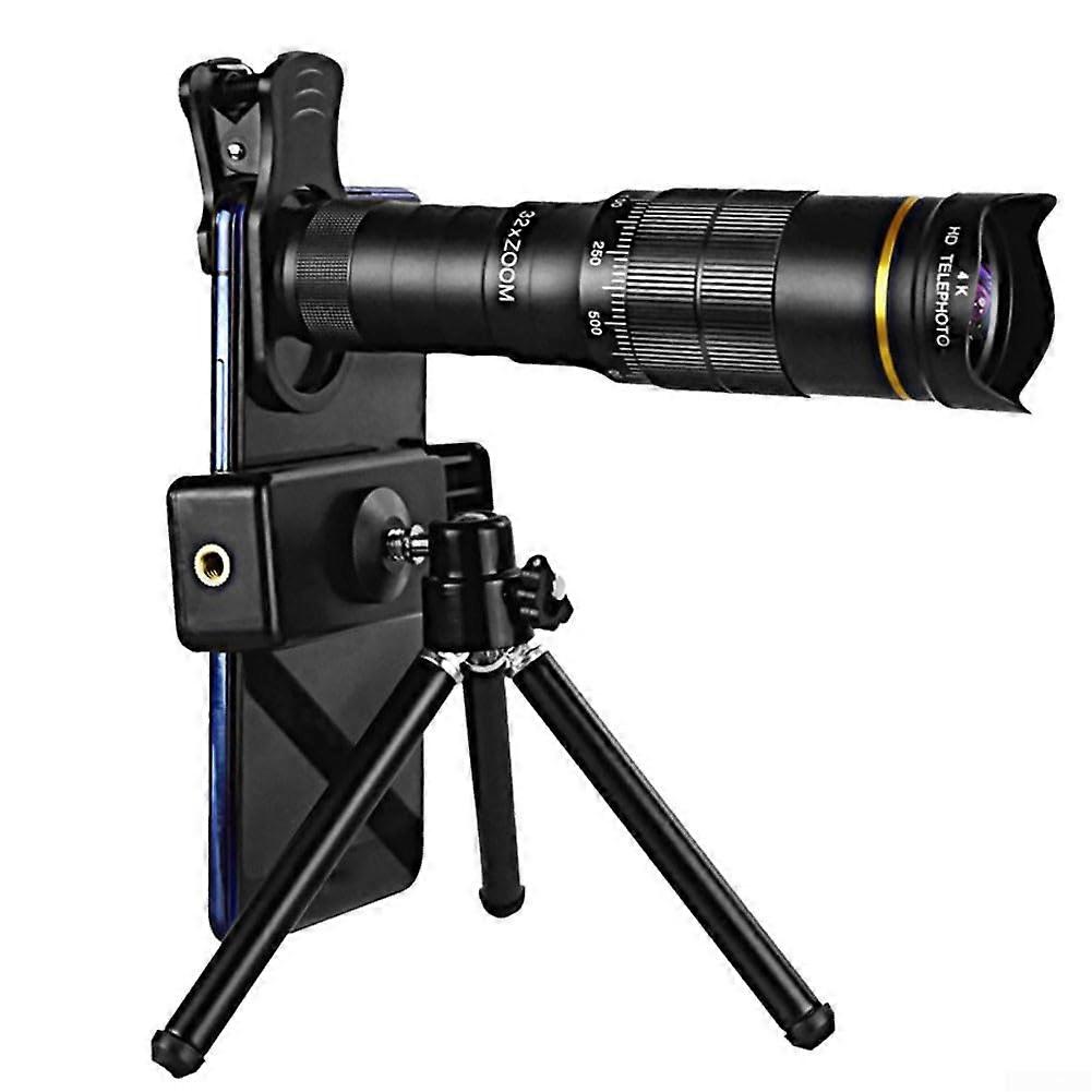 32X Mobile Telephoto Lens for Smartphones with Tripod and Phone Clip for Easy Use and Enhanced Photography