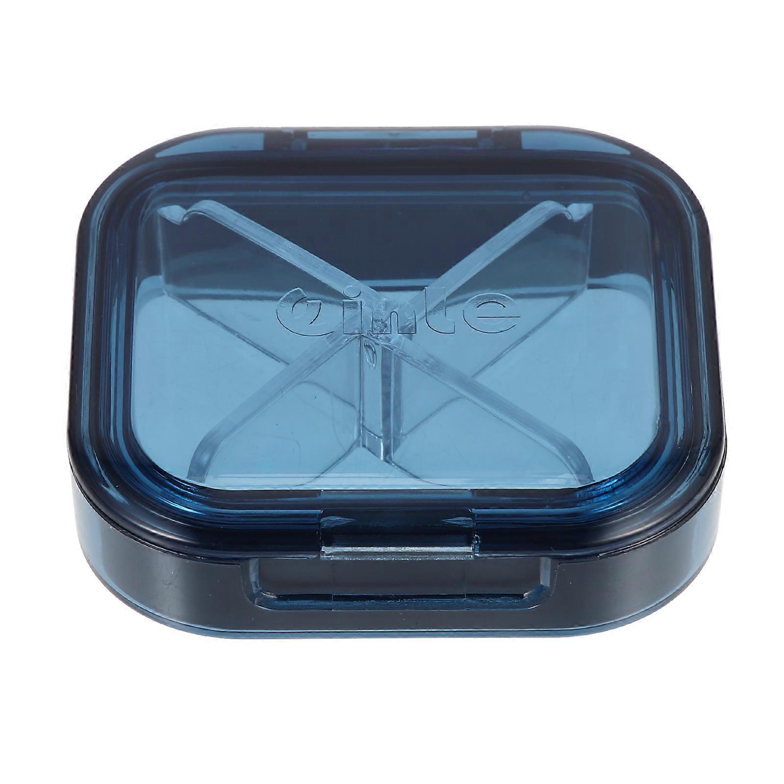 Pill Travel Organizer Rectangular Shape Pills Case Daily Use Moisture-Proof 1Pcs