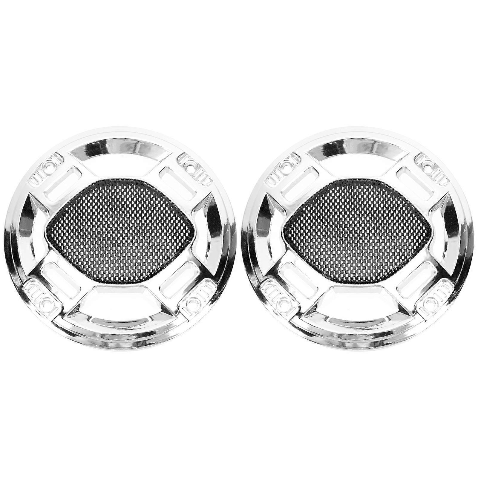 Speaker Protective Cover Abs Car Speaker Protector Mesh Diy Enthusiasts 4.9 4.9 0.4in 2Pcs