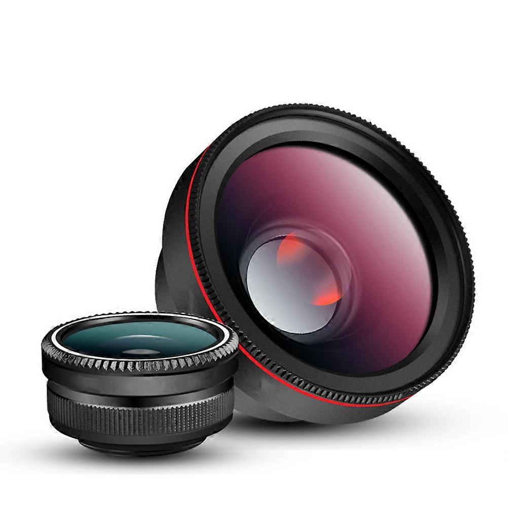 Phone Camera Lens Mobile Phone External Lens 0.45X Super Wide Angle 12.5X Macro Black for Smartphone Users 1Pcs