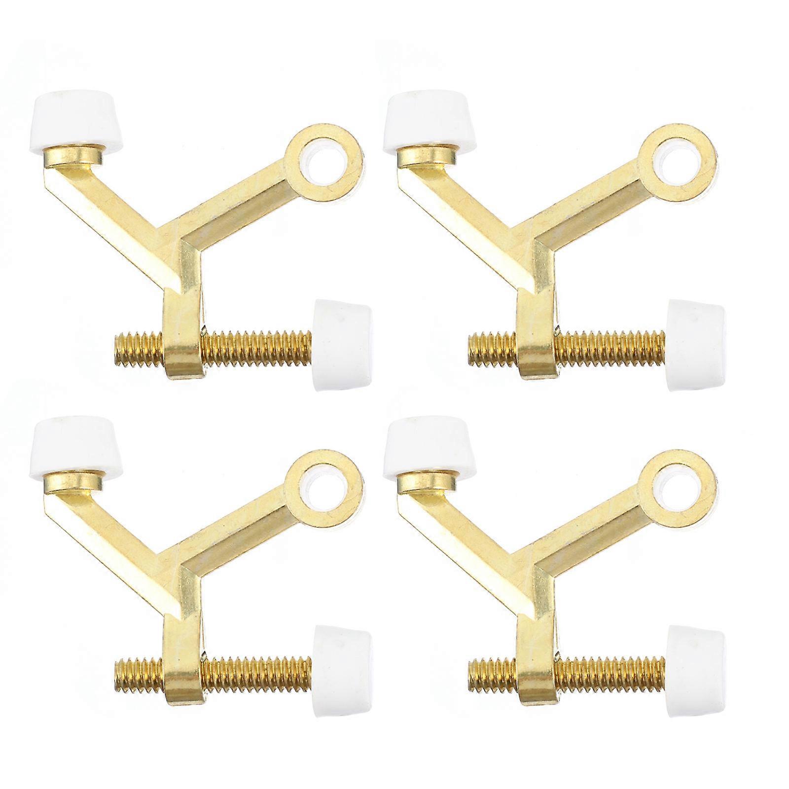 Golden Zinc Alloy Door Buffer Stoppers for Home Use Protects Walls from Door Impact 4 Pieces