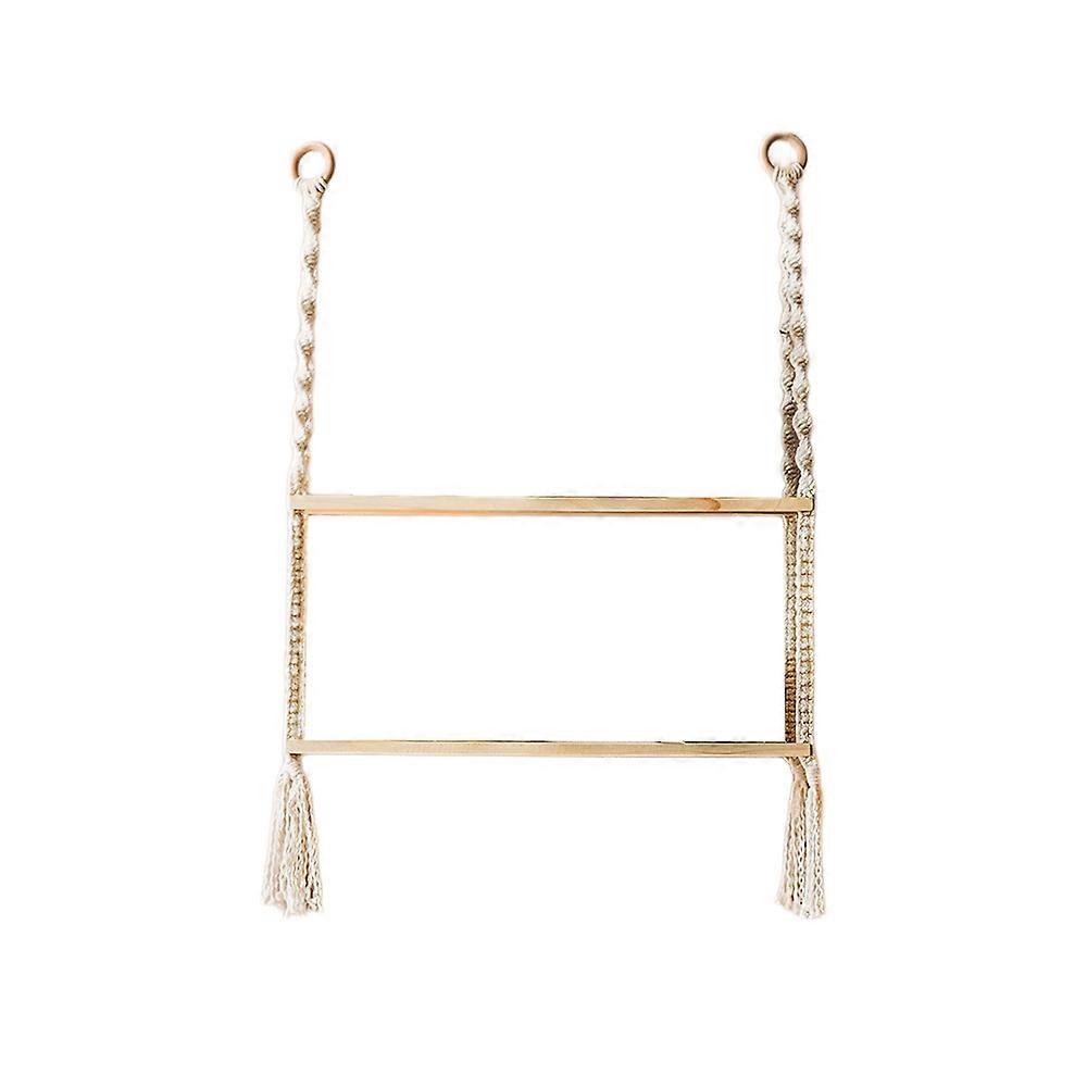 Simple tapestry shelf on the interior wall