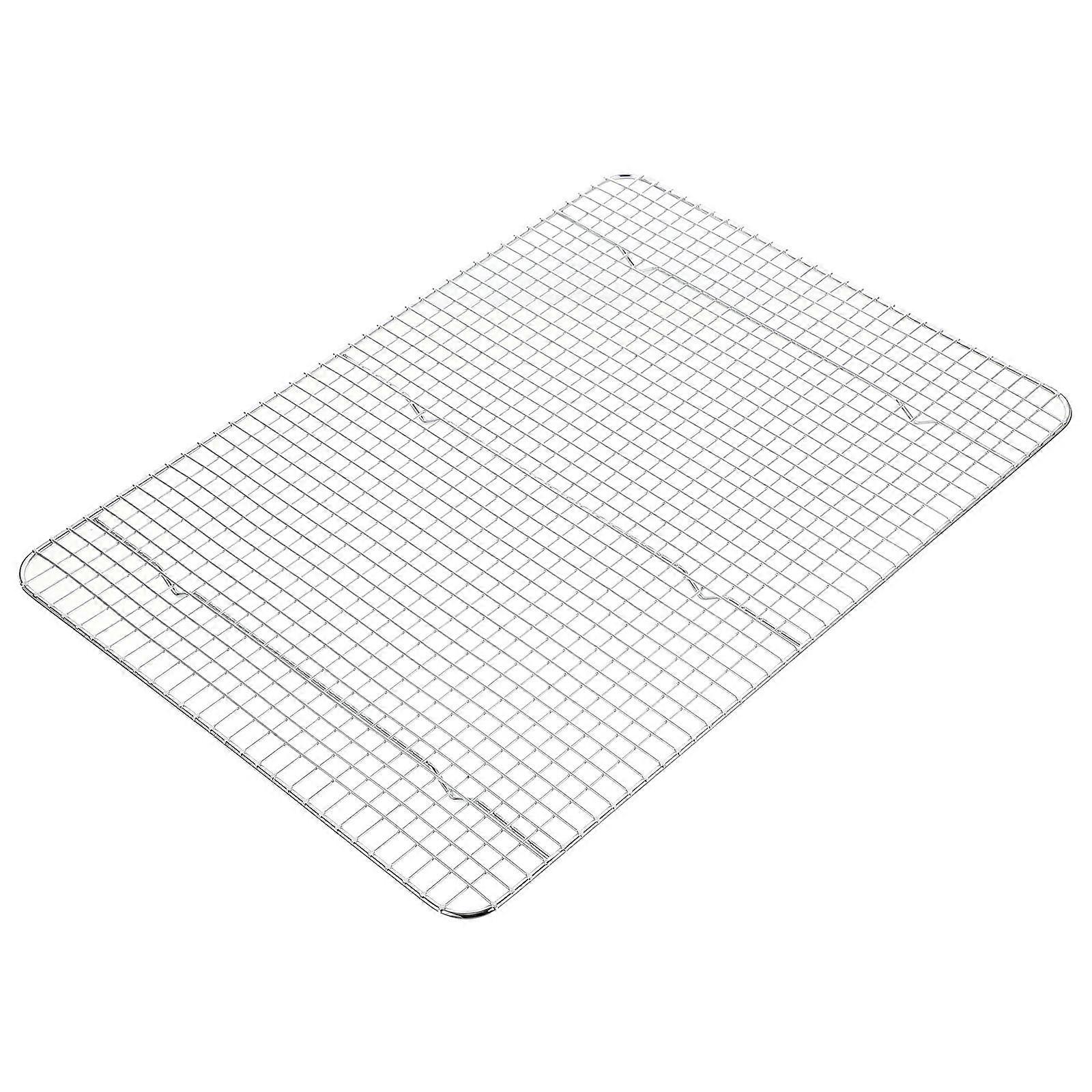 Large Fine Mesh Baking Cooling Rack for Grilling, Draining, and Baking – Versatile, Safe Touch Kitchen Tool with Edges for Barbecuing
