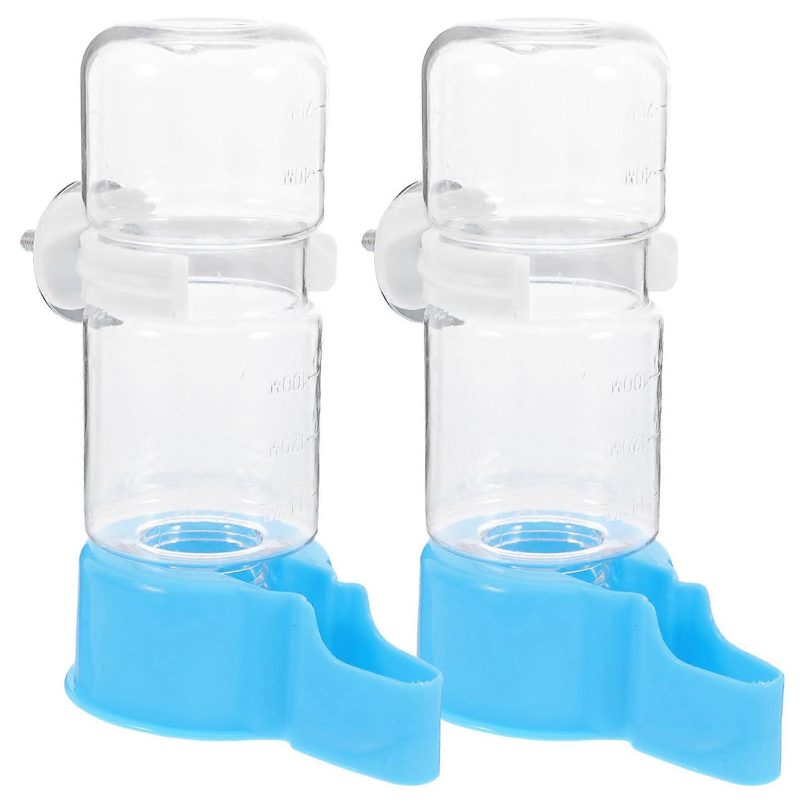 Bird Waterer Automatic Water Supply Daily Use Plastic 13.00X9.00X5.50CM Sturdy Design for Bird Cage Accessories 2Pcs