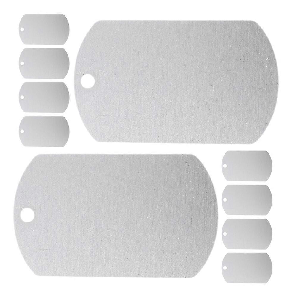 Aluminum Dog Tag Sublimation Dog Tags Blanks for Cats Identification Silver 3.80X2.50X0.10CM Stamping 12Pcs