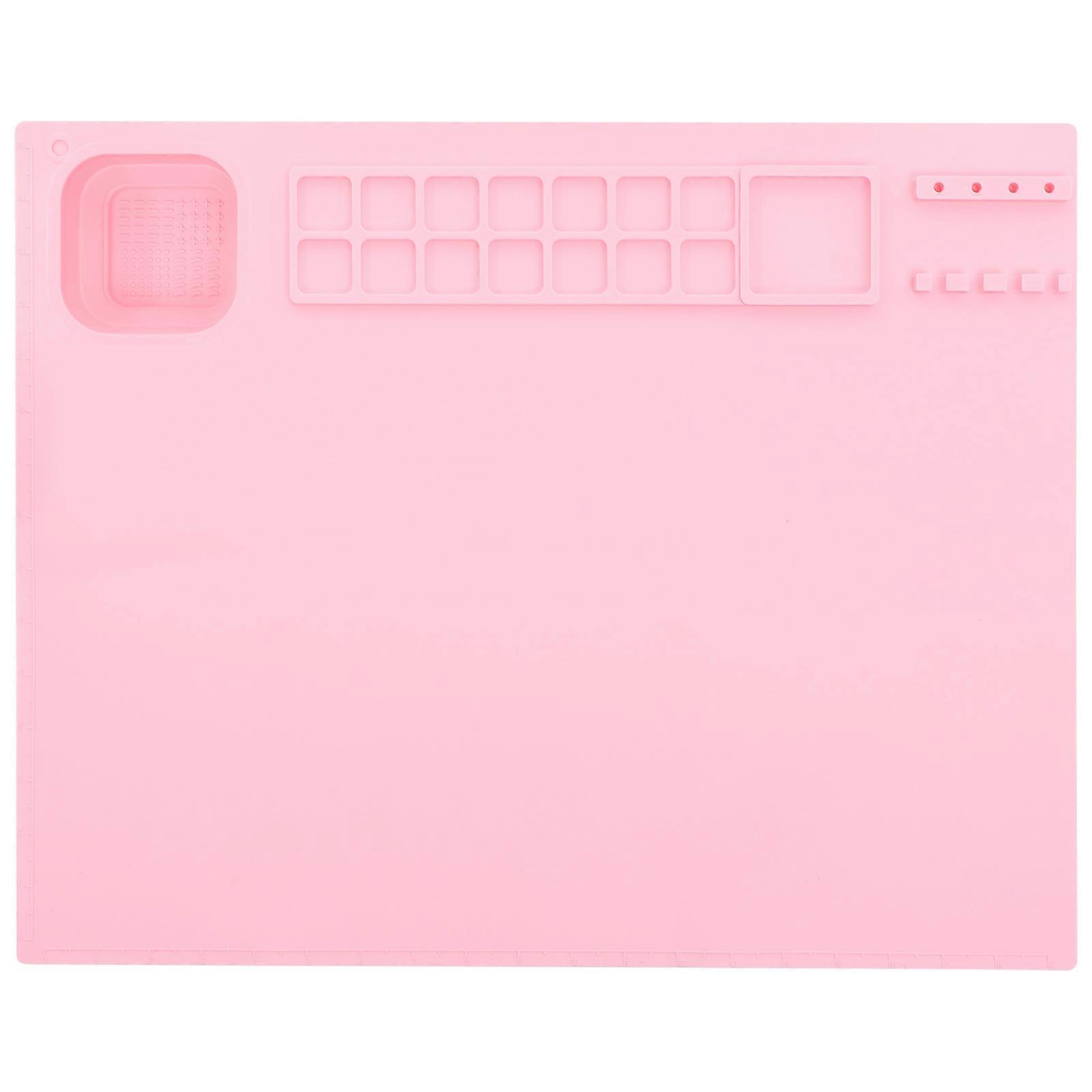 Pigment Palette Silicone Paint Pallet for Artists Diy Projects Compact Design Pink 50.00X40.00X0.10CM Color Mixing 1Set