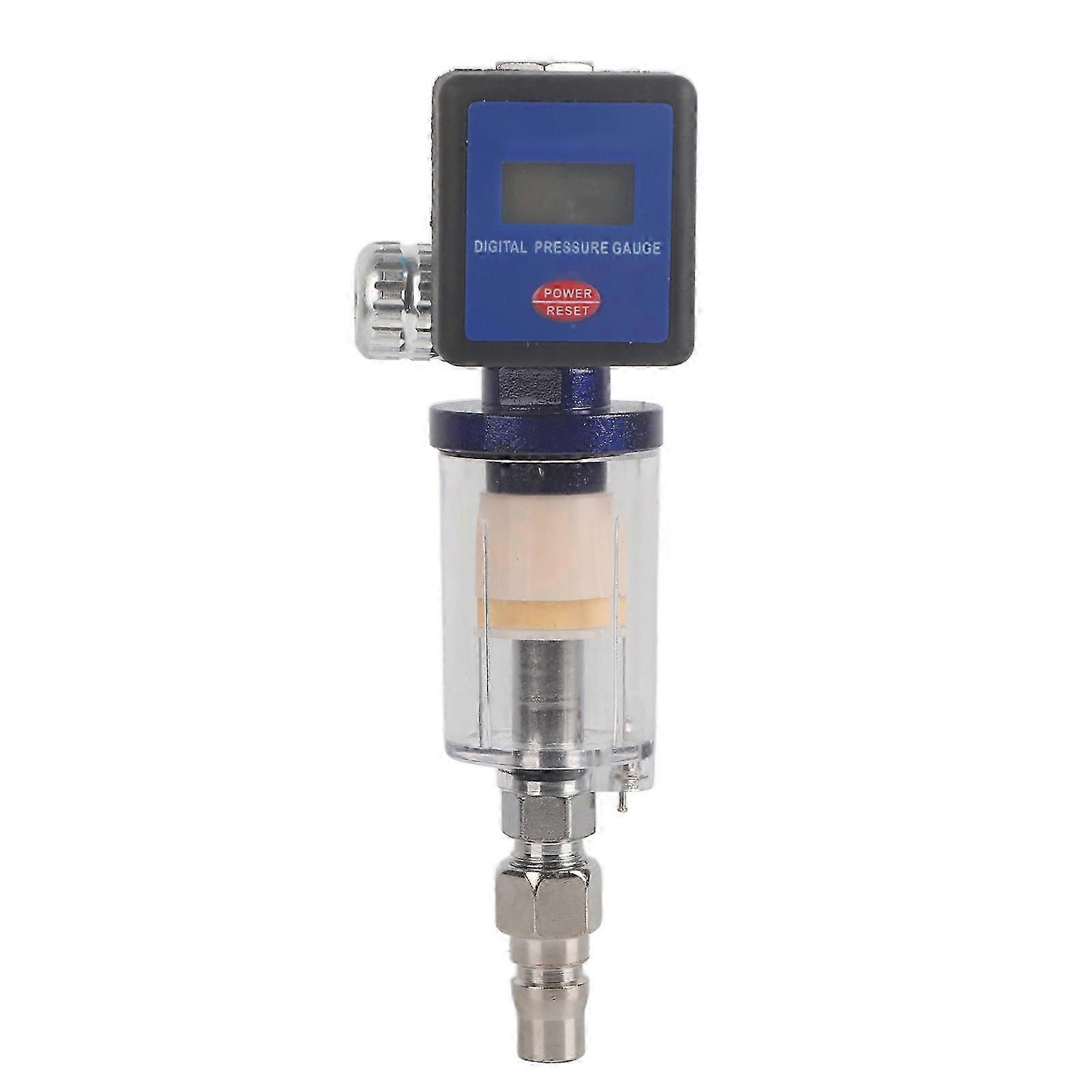 Digital Air Regulator Pressure Display Meter Water Trap Filter MF08 MF01 with Connector 1/4in Thread