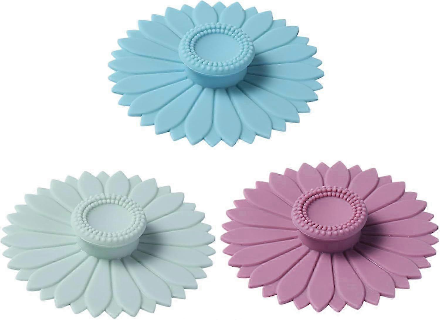 3Pcs Silicone Cup Covers - Dustproof, Leakproof for Coffee & Wine