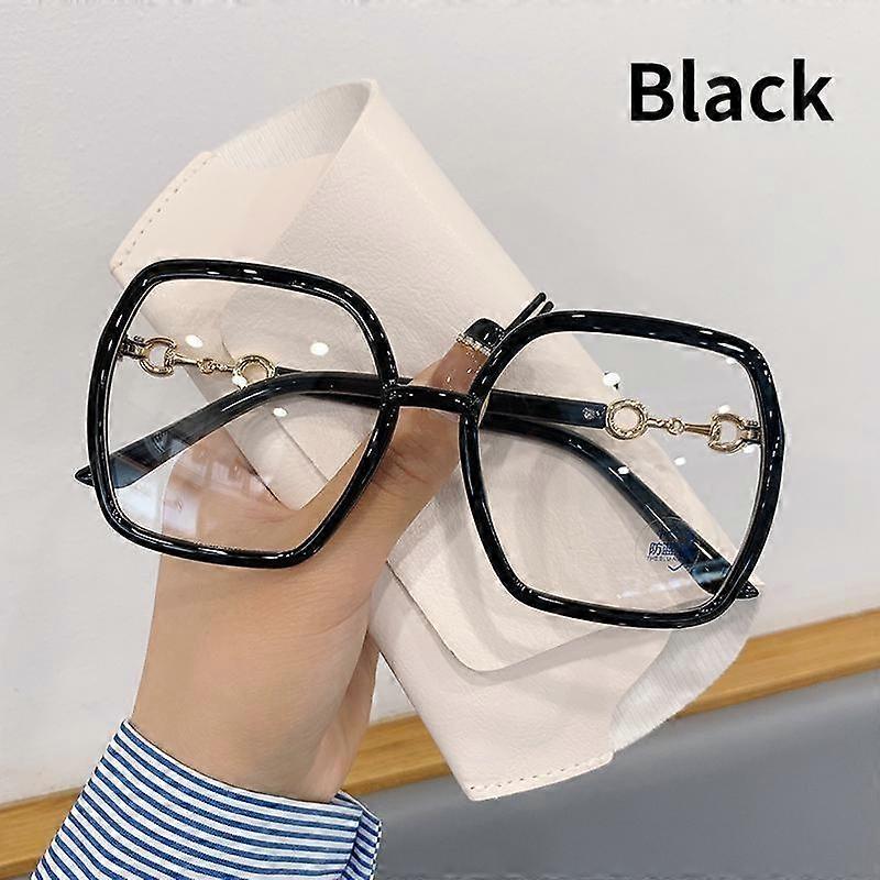 1pcs New Oversized Square Eyeglasses Anti Blue Light Plain Glasses Large Frame Glasses