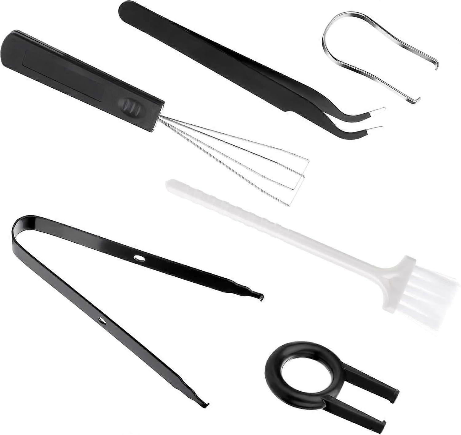 Keyboard removal tool kit - keyboard puller - keycap removal tool with tweezers - cleaning brush for mechanical keyboard.
