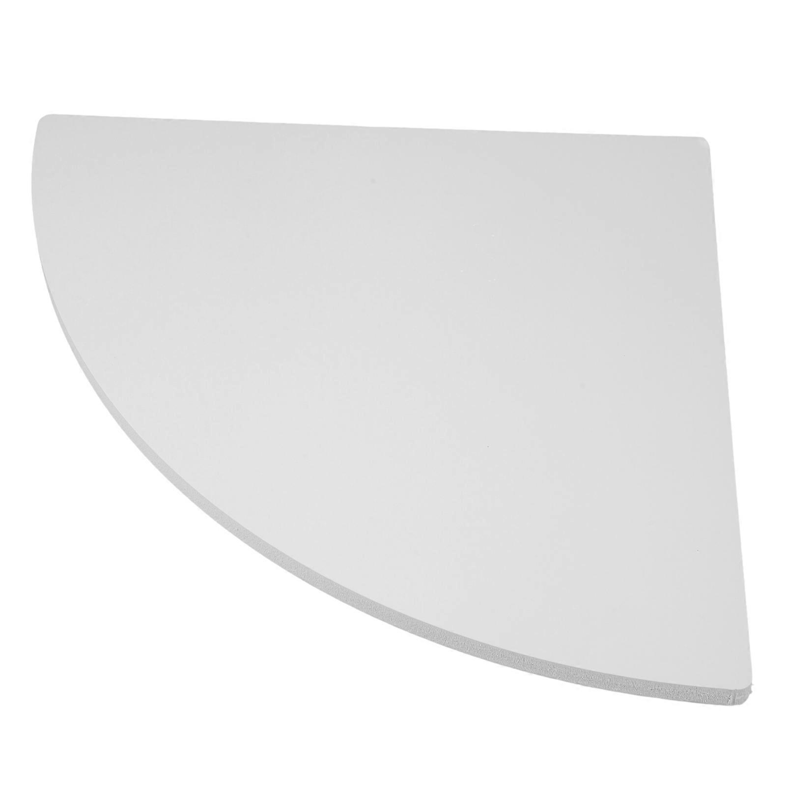 Book Shelf For Wall Corner Storage Rack Fan Shape Triangle White 30Cm Wall Mounted Space Saving 1Pcs