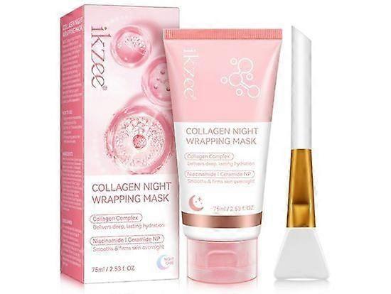 Collagen Overnight Peel Off Facial Mask - Hydrolyzed Collagen Wrapping Mask for Sagging & Dull Skin | Boost Elasticity, Hydration & Firmness While You