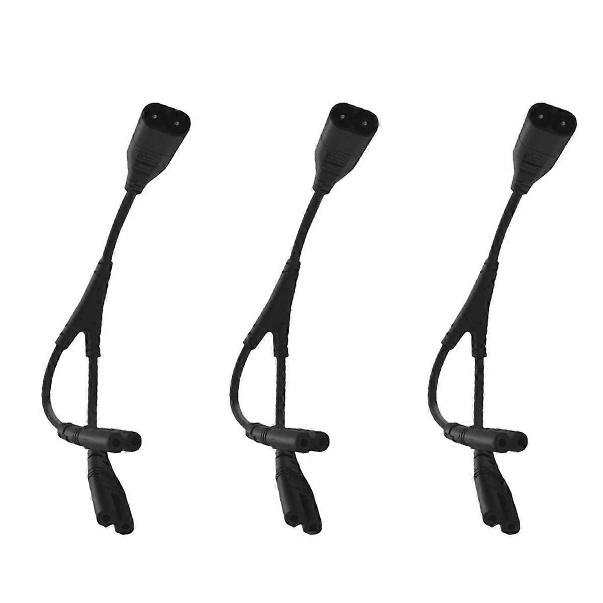 IEC320 C8 to 2X C7 Y Split AC Power Cord, 1 in 2 Out AC Power Cable