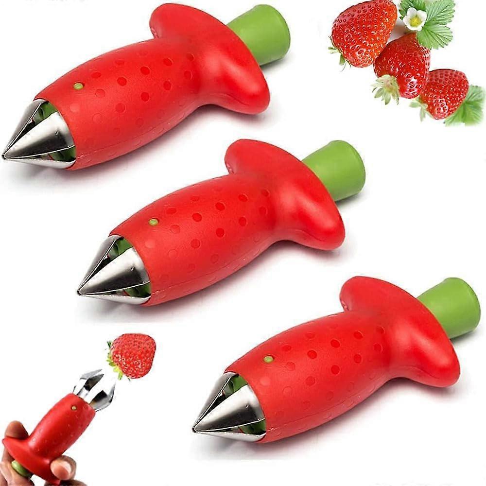 Pack of 3 Claws Strawberry Corer, Fruit Corer, Strawberry Strunk Remover, Easy Removal of Strunks, Strunk Remover for Soft Fruit and Vegetables