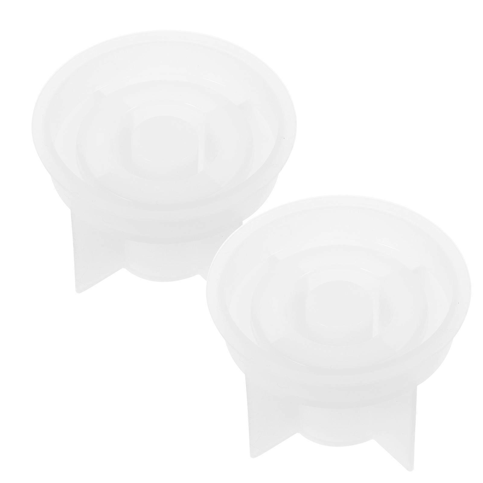 Creative Silicone Candle Holder Molds Round Decorative Candlestick Molds for DIY Crafts and Tabletop Centerpieces