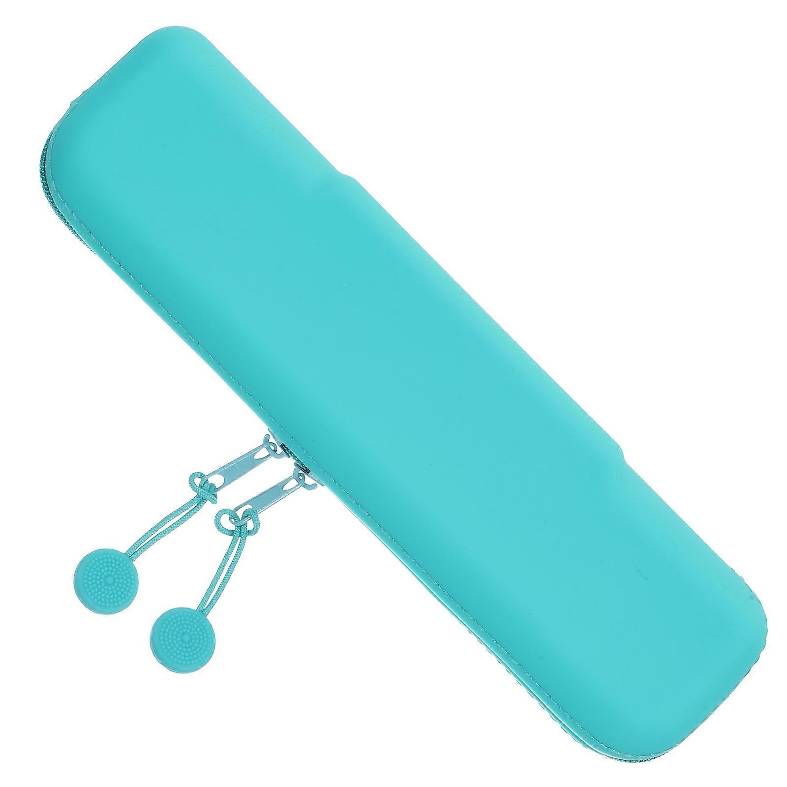 Lightweight Silicone Makeup Brush Pouch with Zipper for Travel Compact Cosmetic Brush Holder for Storage and Organization Durable and Practical