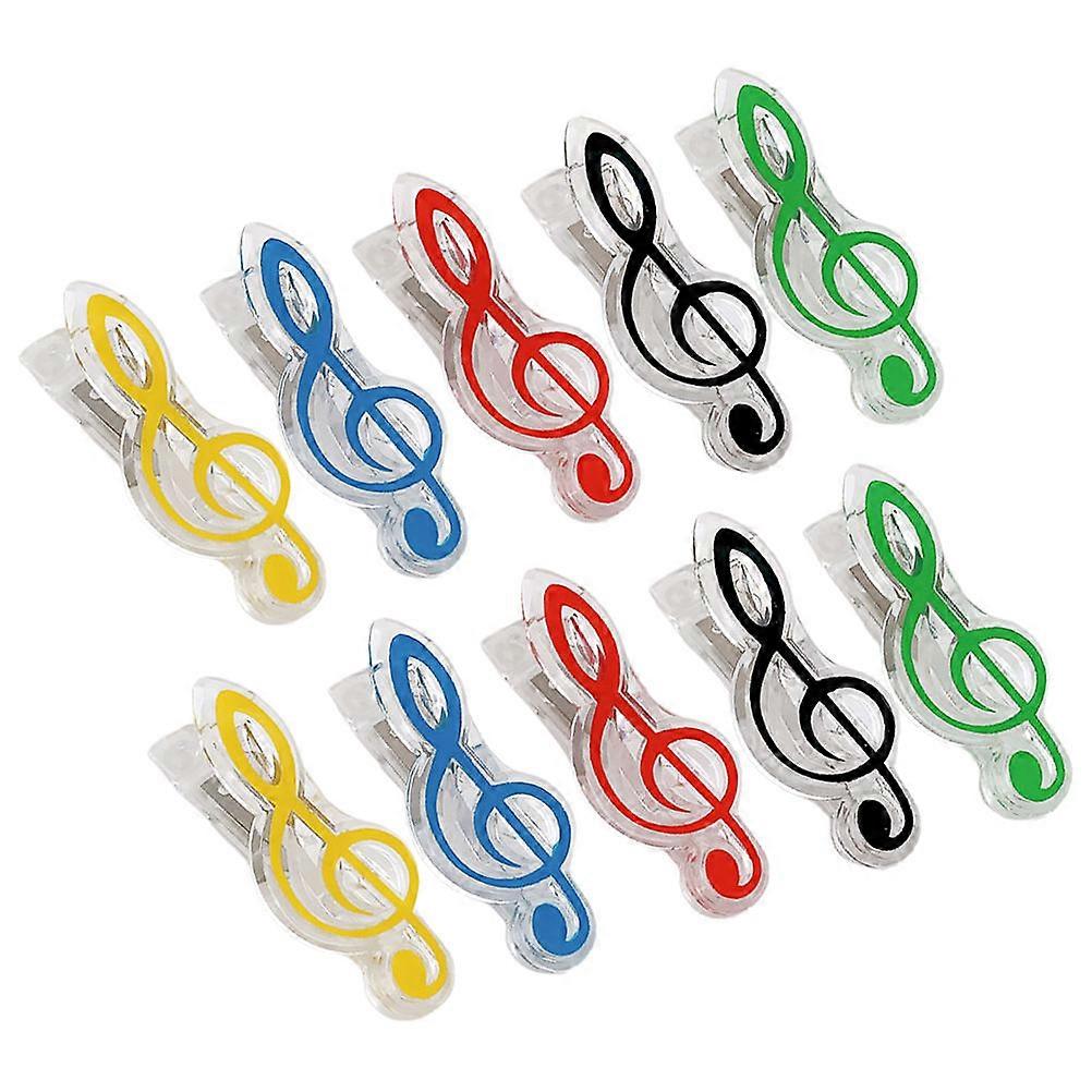 10pcs Music Note Clips Page Holders for Sheet Music – Portable Lightweight Music Themed Clips for Piano and More