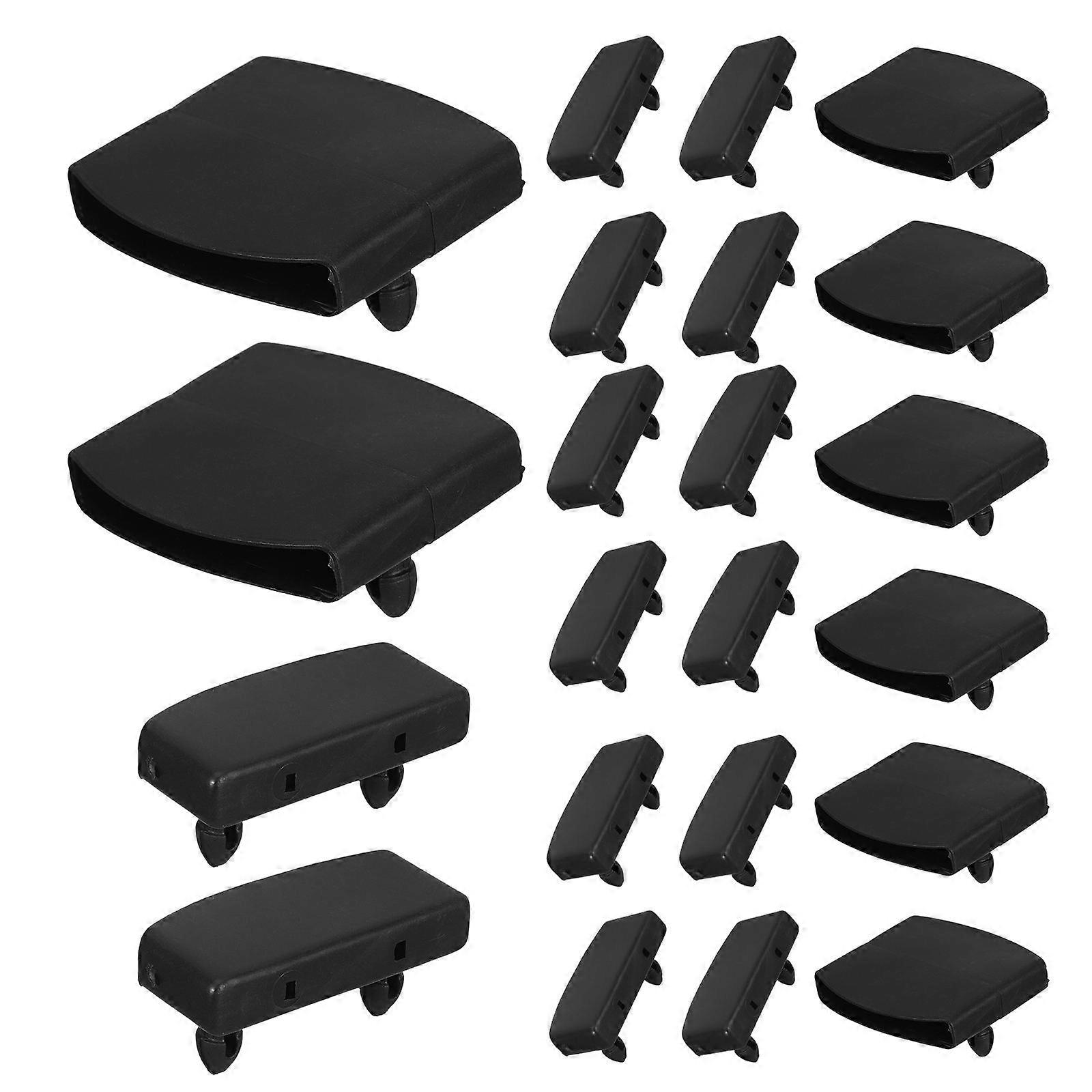 Metal Bed Frame End Caps L Shape Plastic Bed Cover Bed Base Support Bed Frame Components 5.70X2.90X1.00CM 36Pcs