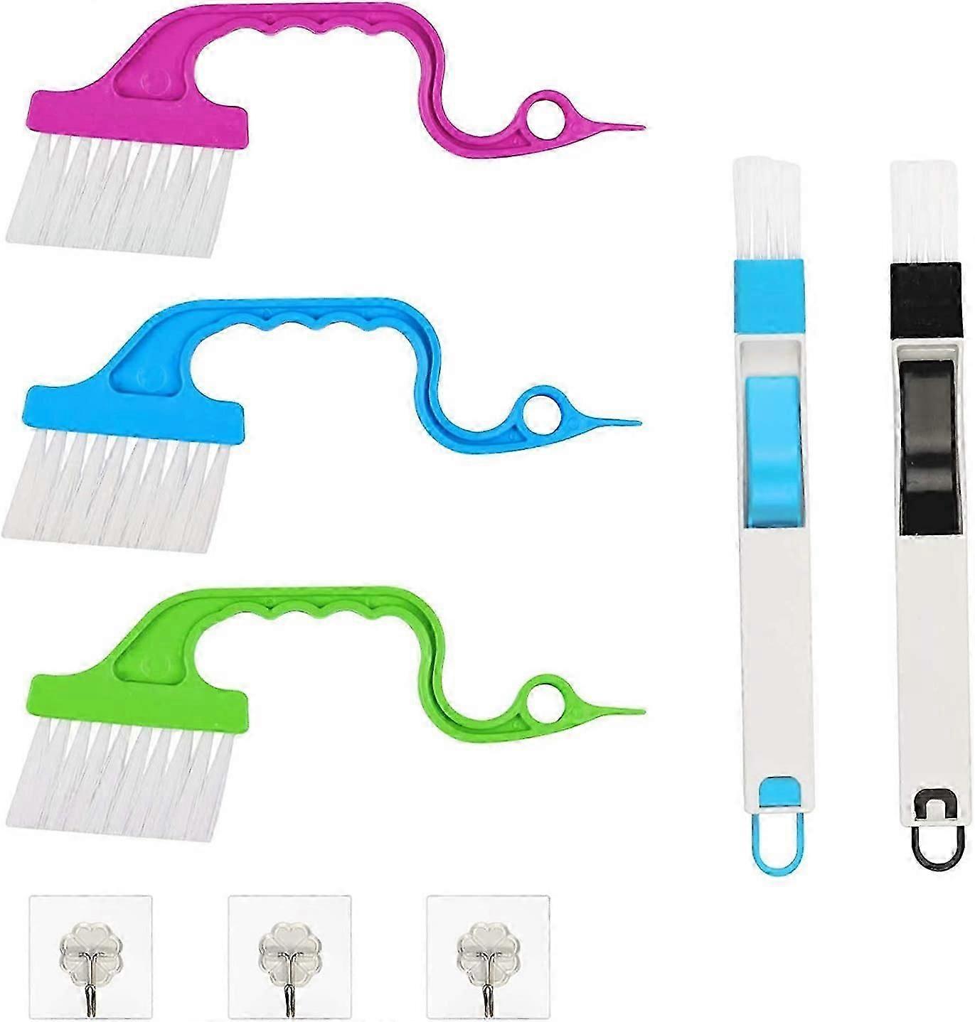 Efficient 2-in-1 Groove & Window Cleaning Brush Set