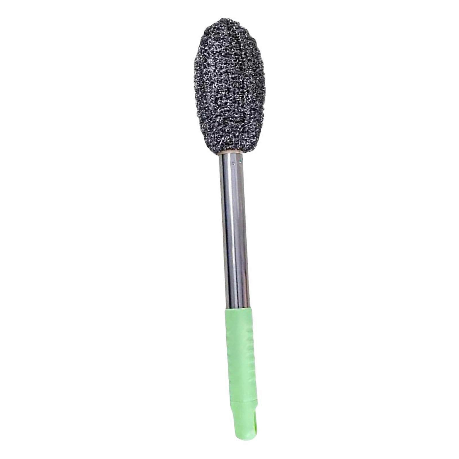 Stainless Steel Wire Brush with Long Comfortable Handle for Efficient Pot and Stove Cleaning