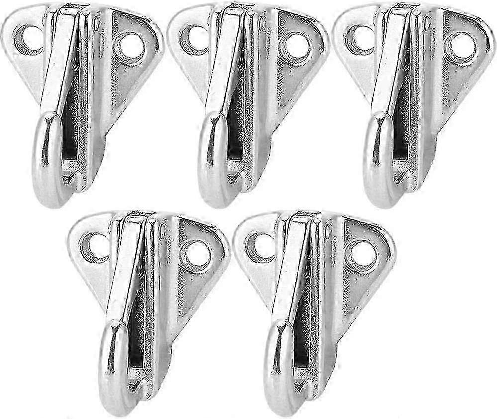5 Pieces Wall-Mounted Coat Hooks Hanger Spring Hooks for Coats and Hats