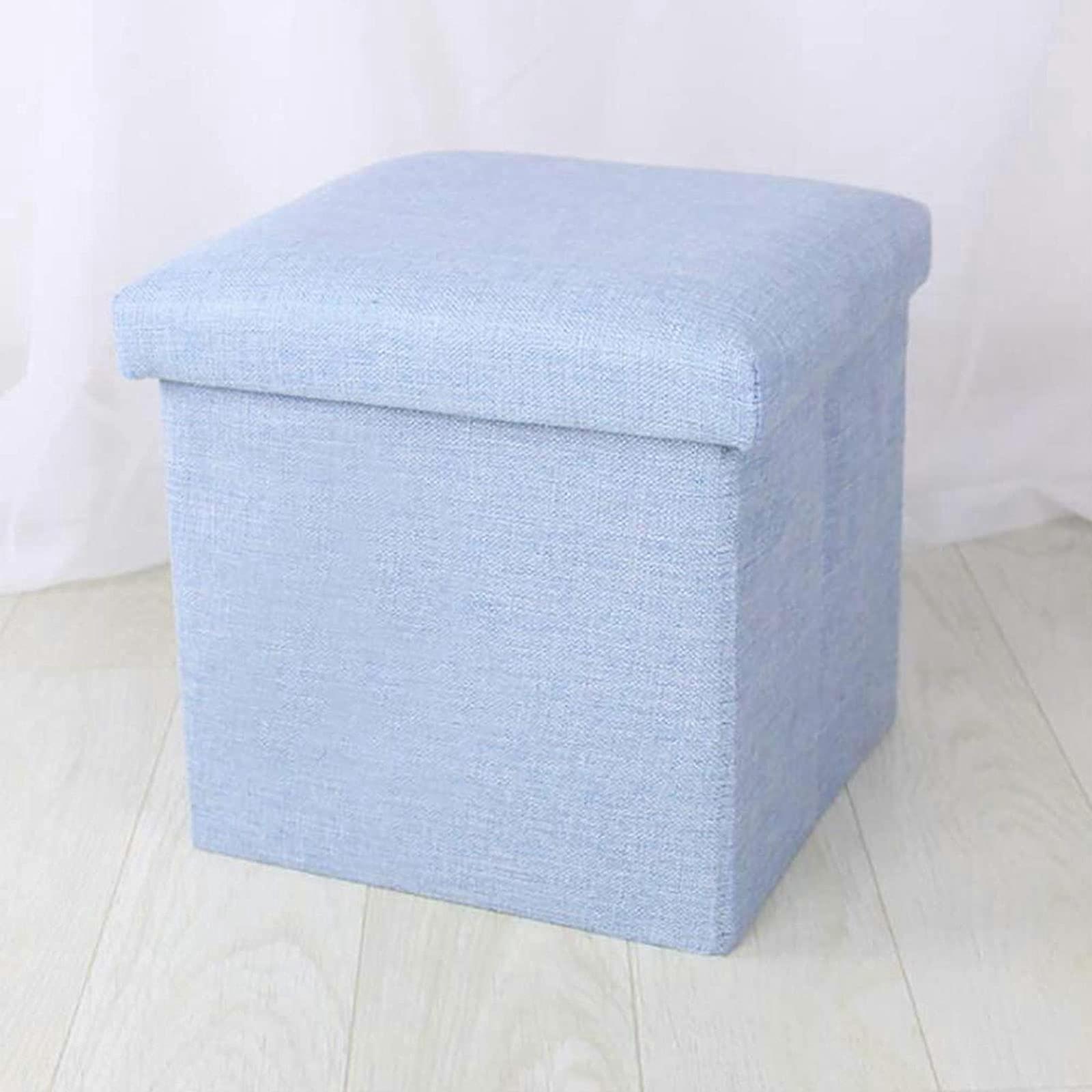 Ottoman with storage, footstool, seat cube, foldable design (15x15x15inch)
