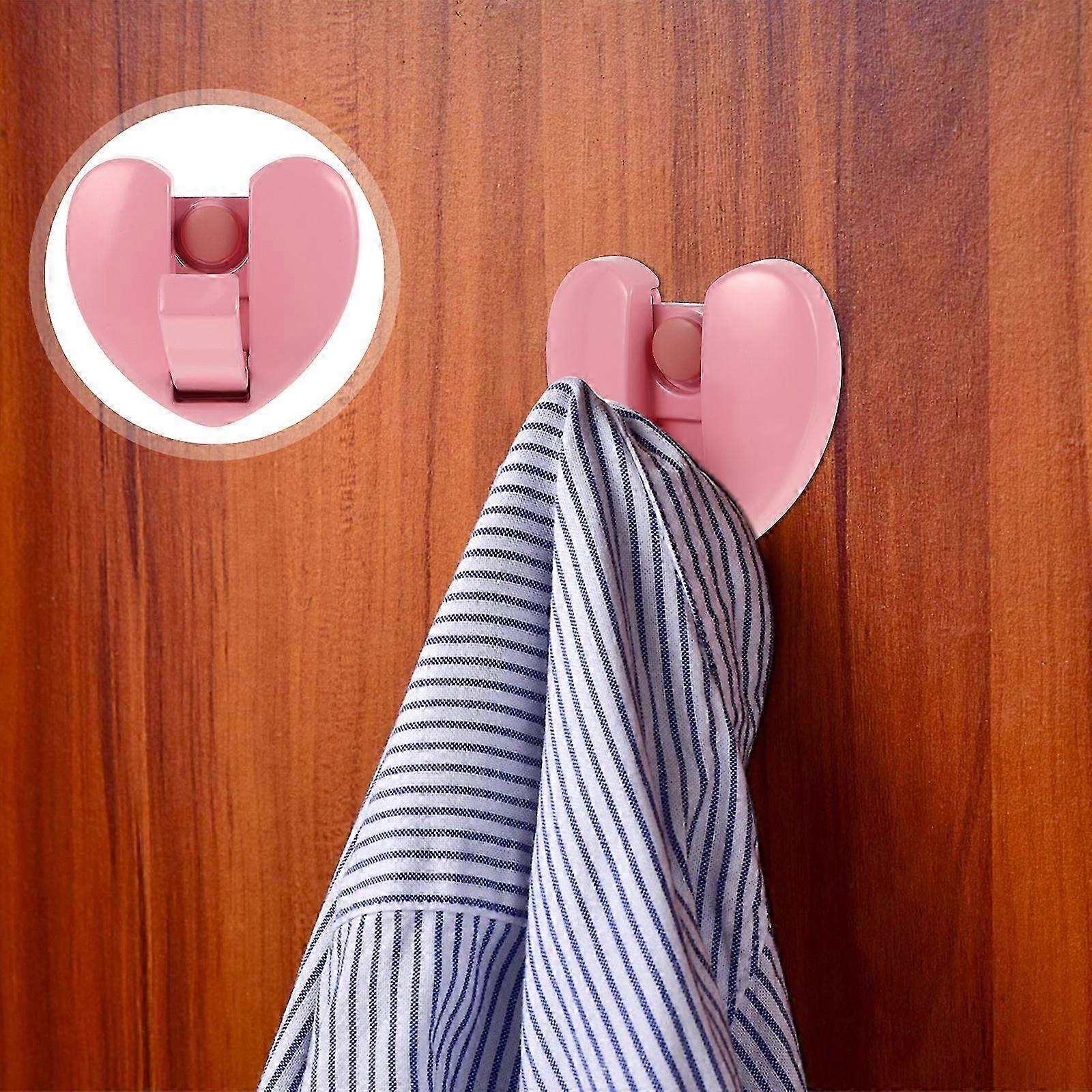 Modern hjärtformad vikbar krok självhäftande väggkrok handduk dörrkrok